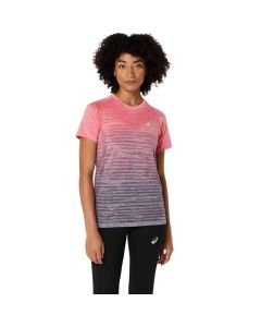 SEAMLESS SS TOP W - LILA-CORAL - XS